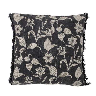 Coussin Mali, Noir, Coton Recyclé - (L50xL50 cm)