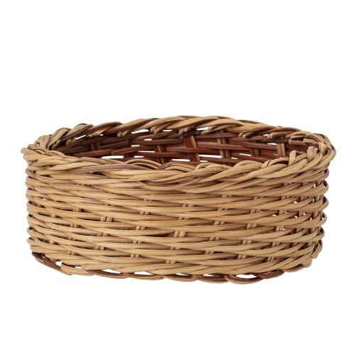 Gerner Basket, Nature, Rattan - (D18xH6 cm)