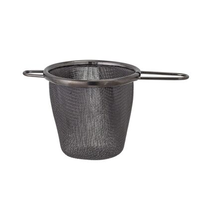 Colador de té Lua, negro, acero inoxidable - (L12xH7xW7,5 cm)