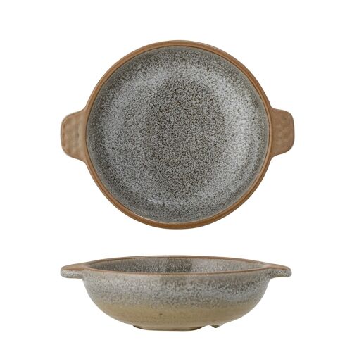 Hariet Bowl, Green, Stoneware - (L15,5xH4xW12,5 cm)