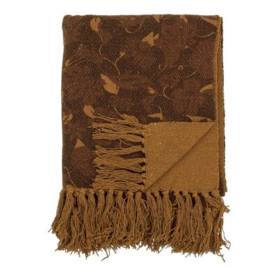 Ganja Throw, Brown, Recycled Cotton - (L160xW130 cm)