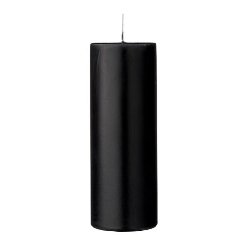 Anja Candle, Black, Parafin - (D7xH20 cm)