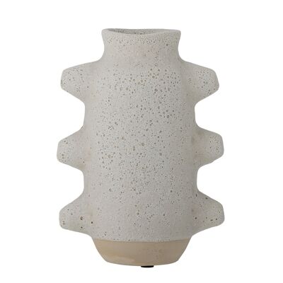 Vase Birka, Blanc, Céramique - (L16xH23xW11 cm)