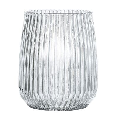 Sambika Vase, Klar, Glas - (D16,5xH17 cm)