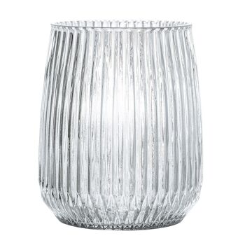 Vase Sambika, Transparent, Verre - (D16,5xH17 cm)