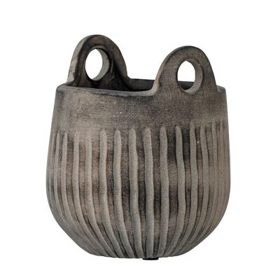 Lagos Blumentopf, Grau, Keramik - (D24xH14 cm)