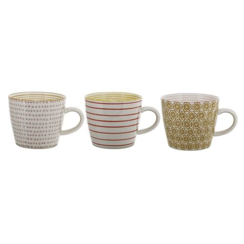 Susie Mug, Yellow, Stoneware - (D9,5xH8 cm, 3 assort.)