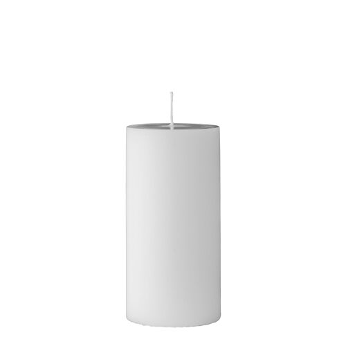 Anja Candle, White, Parafin - (D7xH15 cm)