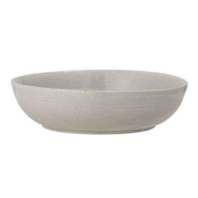 Taupe Serving Bowl, Grey, Stoneware - (D26,5xH6,5 cm)