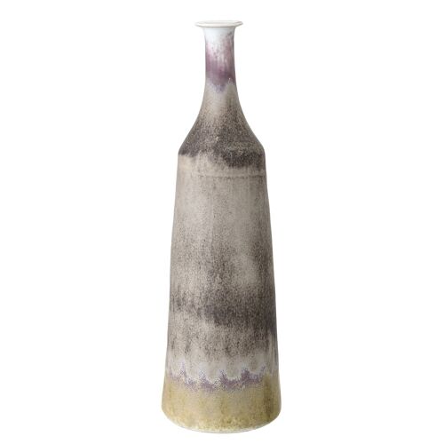Rille Vase, Brown, Stoneware - (D12,5xH40 cm)