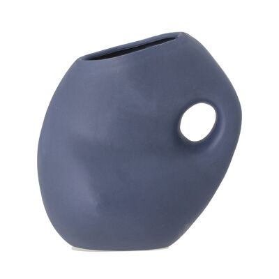 Asya Vase, Blue, Stoneware - (L15,5xH16xW10 cm)