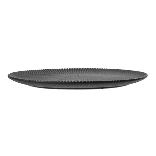 Neri Plate, Black, Stoneware - (D29 cm)