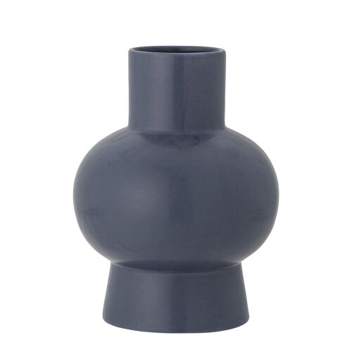 Iko Vase, Blue, Stoneware - (D14,5xH19,5 cm)