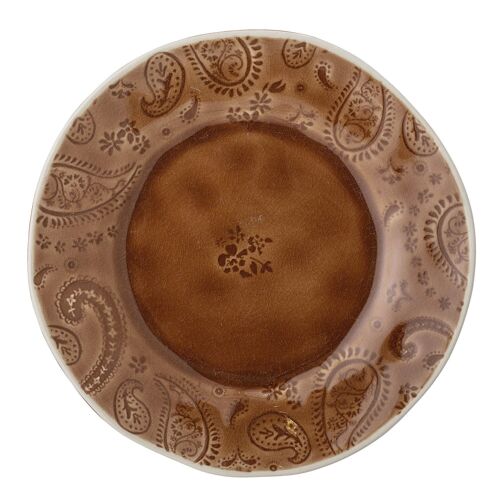 Rani Plate, Brown, Stoneware - (D20 cm)