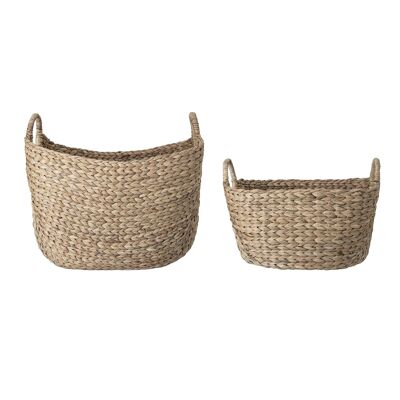 Cesta Inarose, Naturaleza, Jacinto de agua - (L46xH31xW35/L53xH43xW38 cm, Juego de 2)