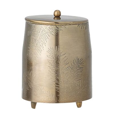 Jolee Jar w/Lid, Brass, Stainless Steel - (D10xH14,5 cm)