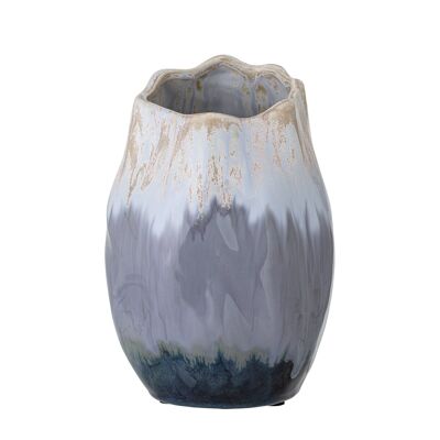 Jace Deco Vase, Blau, Keramik - (D16xH24 cm)