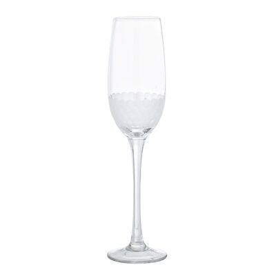 Copa de champán Riga, transparente, vidrio - (D6xH25 cm)