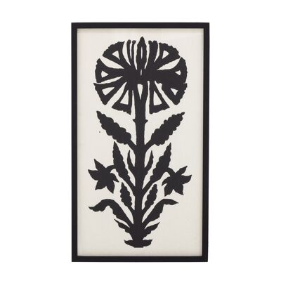 Illustration Cebu avec cadre, noir, bois de sapin 2. - (L45xH78,5xl2 cm)