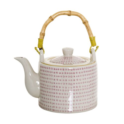 Susie Teapot, Rose, Stoneware - (D17xH12 cm)