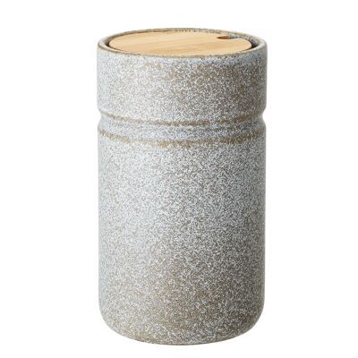 Kendra Jar w/Lid, Grey, Stoneware - (D11xH19,5 cm)