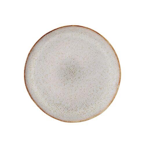 Sandrine Plate, Grey, Stoneware - (D22 cm)