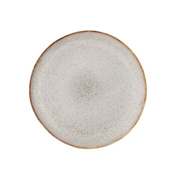 Assiette Sandrine, Gris, Grès - (D22 cm) 1