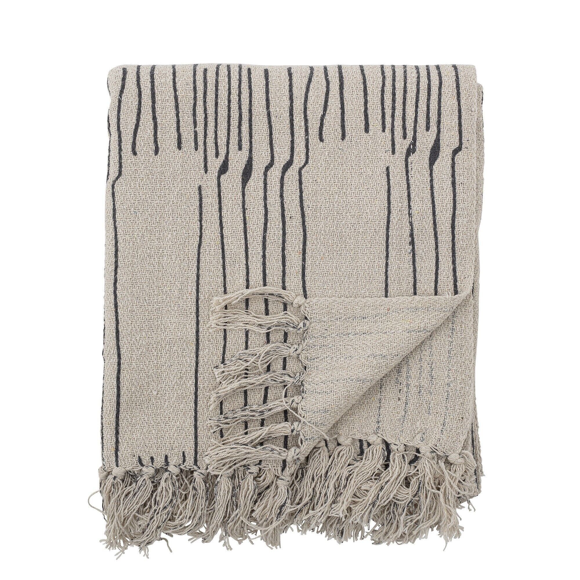 Celly Throw, Nature, Recycled Cotton - (L160xW130 cm)