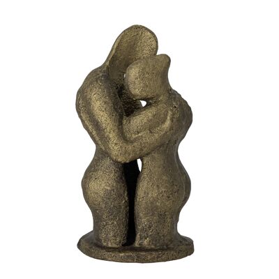 Hellbrauner Kerzenständer, Messing, Gusseisen - (D5xH10 cm)