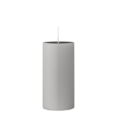 Anja Candle, Grey, Parafin 1. - (D7xH15 cm)