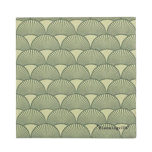 Ifenna Napkin, Green, Paper - (L25xW25 cm, Pack of 20)