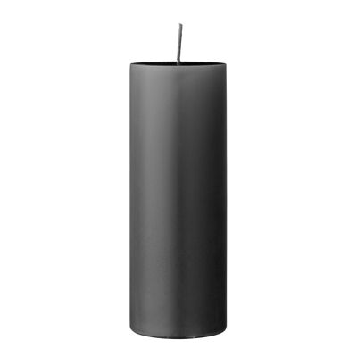 Anja Candle, Grey, Parafin - (D7xH20 cm)