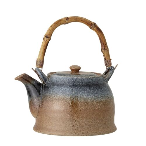 Aura Teapot w/Teastrainer, Blue, Porcelain - (D15xH12 cm)