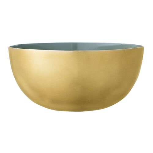 Bowl, Green, Aluminum - (D15xH7 cm)