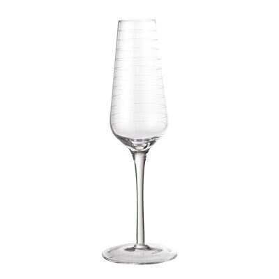 Copa de champán Alva, transparente, vidrio - (D7xH25 cm)