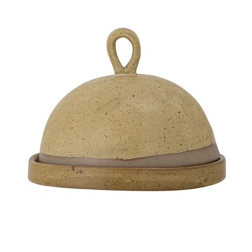 Solange Butter Dome, Brown, Stoneware - (D14,5xH11 cm)