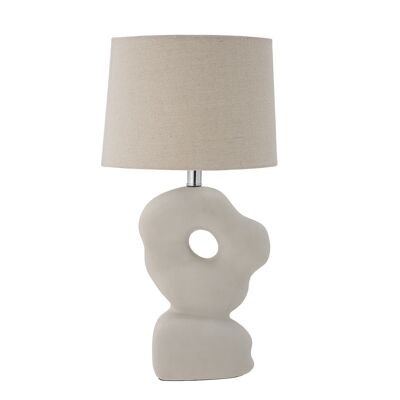 Lámpara de mesa Cathy, Blanco, Gres - (L36xH53xW25,5 cm)