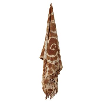 Plaid Ester, marron, coton - (L160xl130 cm) 2