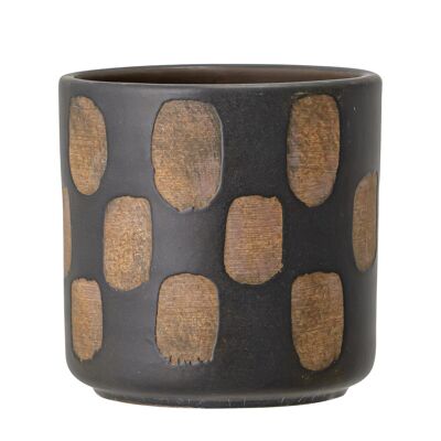 Avo Deco Flowerpot, Black, Terracotta 1. - (D12xH12 cm)