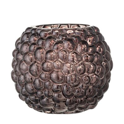 Bendine Vase, Brown, Glass - (D15xH12 cm)