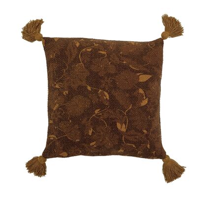 Coussin Ganja, marron, coton recyclé - (L45xl45 cm)