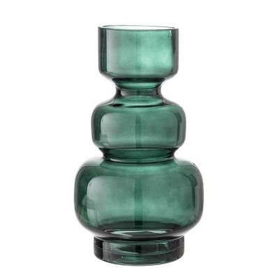 Johnson Vase, Grün, Glas - (D14,5xH25 cm)