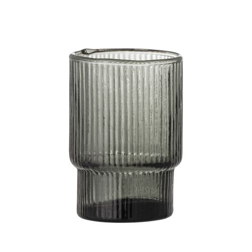 Tabita Drinking Glass, Grey, Recycled Glass - (D6,5xH9,5 cm)