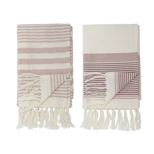 Loke Towel, Rose, Cotton - (L120xW80 cm, Pack of 2)