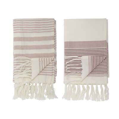 Loke Towel, Rose, Cotton - (L120xW80 cm, Pack of 2)