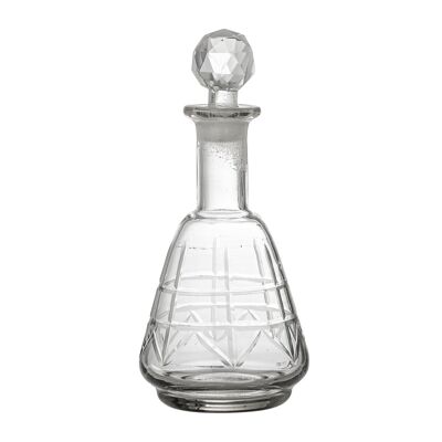 Botella Acer con tapa, transparente, vidrio - (D8,5xH19,5 cm)