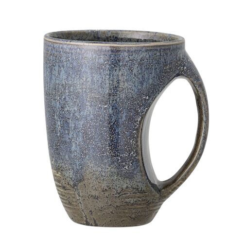 Aura Mug, Blue, Stoneware - (D9,5xH12,5 cm)