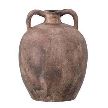 Vase déco Sajid, marron, terre cuite - (D18xH24 cm) 1