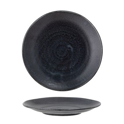 Piatto Yoko, nero, porcellana - (D24xH3 cm, set di 4)