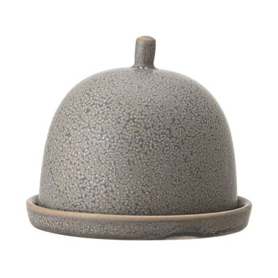 Kendra Butter Dome, Grey, Stoneware - (D9xH8 cm)